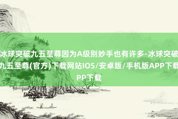 冰球突破九五至尊因?yàn)锳級別妙手也有許多-冰球突破九五至尊(官方)下載網(wǎng)站IOS/安卓版/手機(jī)版APP下載