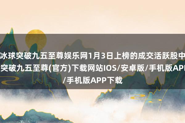 冰球突破九五至尊娛樂網(wǎng)1月3日上榜的成交活躍股中-冰球突破九五至尊(官方)下載網(wǎng)站IOS/安卓版/手機(jī)版APP下載